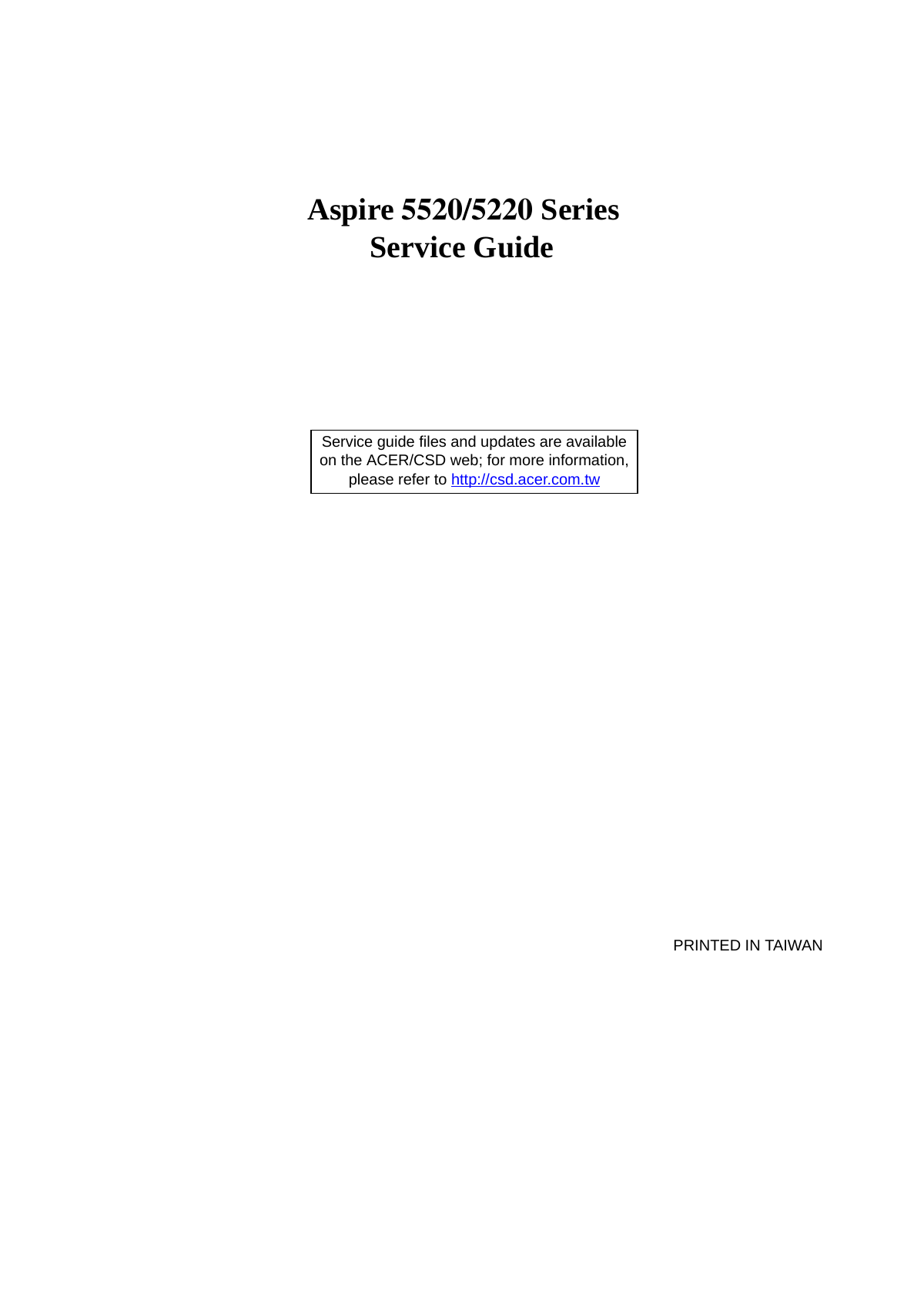Acer Aspire 5520