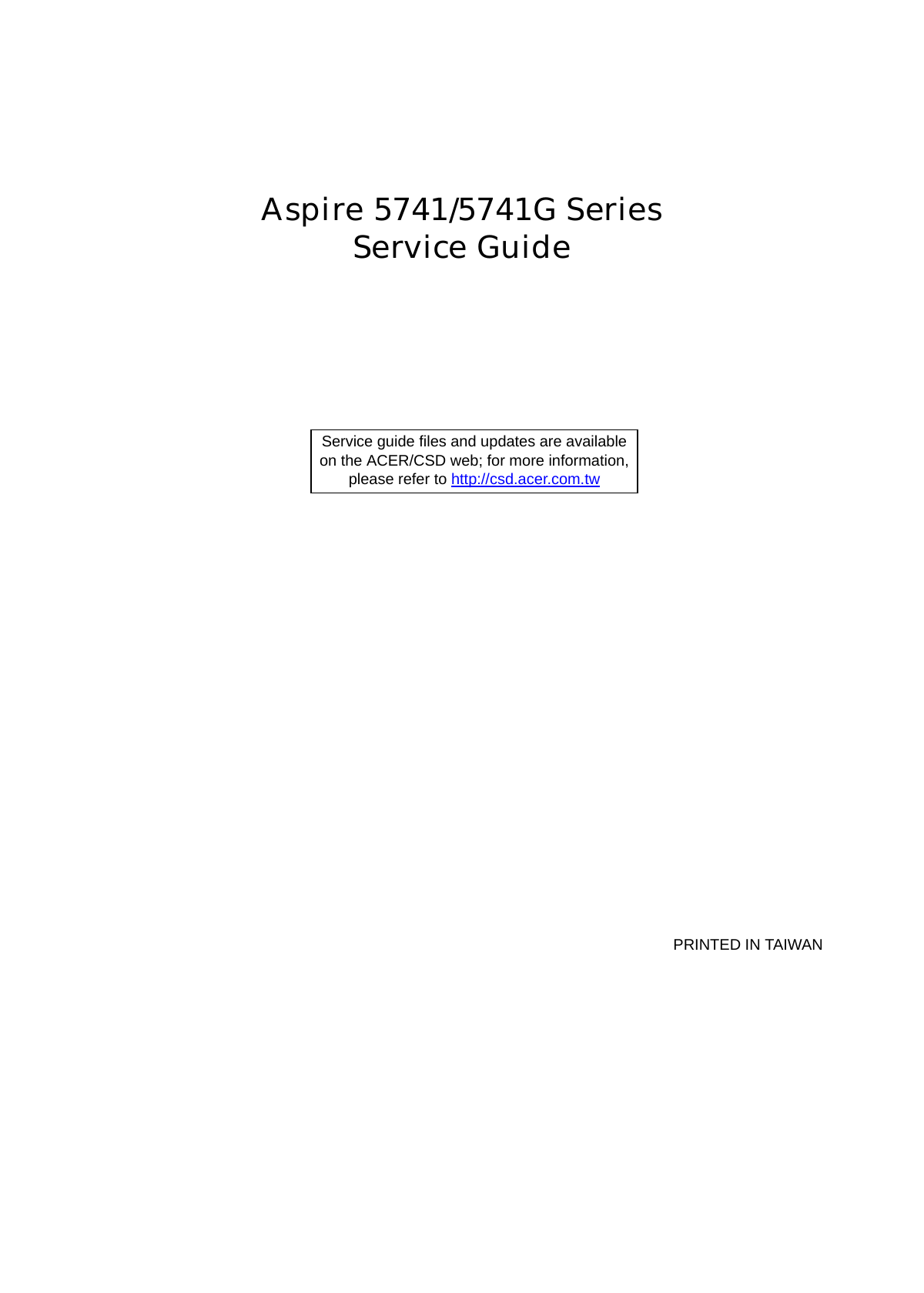 Acer Aspire 5741